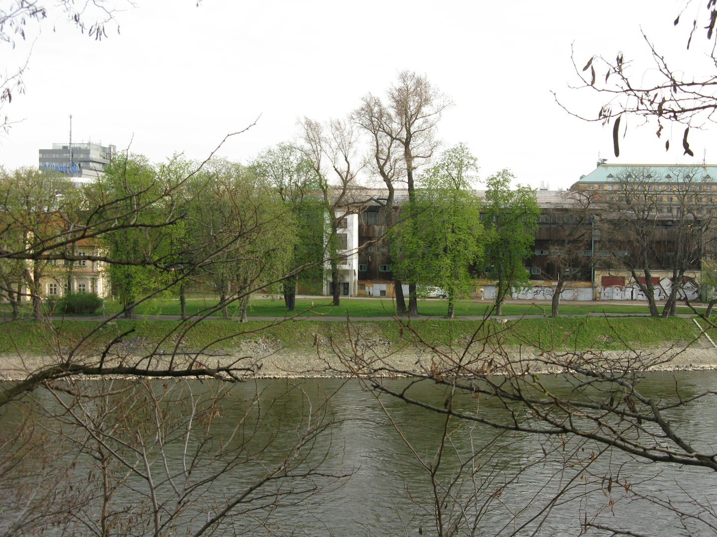 Štvanice island and river in Prague