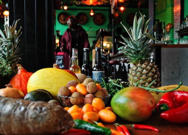 fruits and beers at Eurotrash brewery