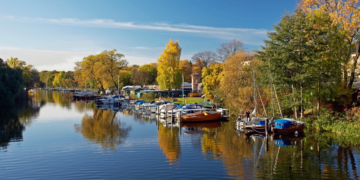 boats at Långholmen Island