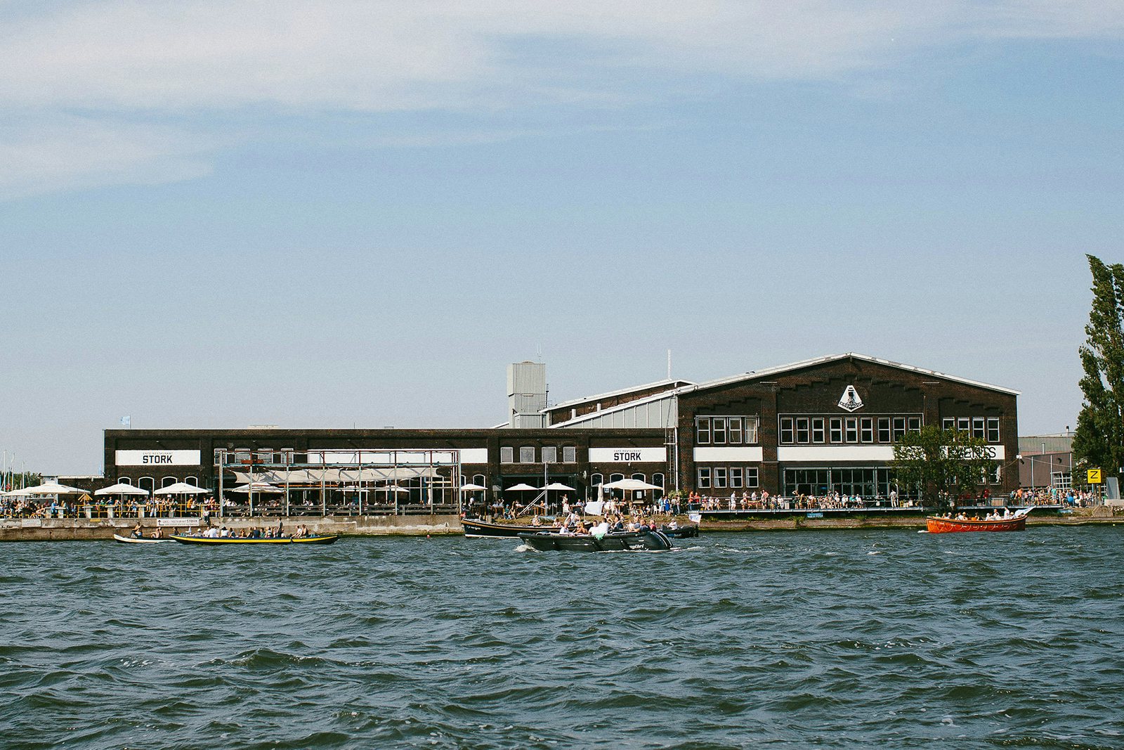 Restaurant Stork by the river in Amsterdam