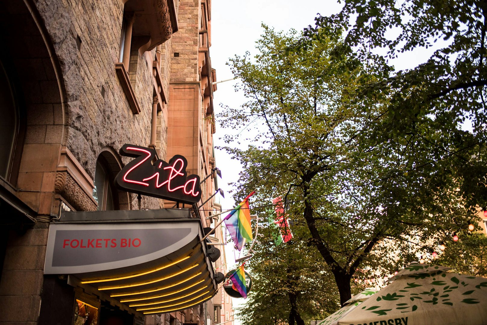 street sign Zita Folkets Bio