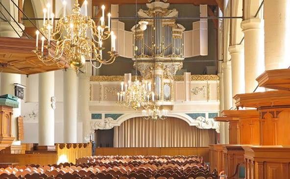 interior of de Waalse Kerk concert hall