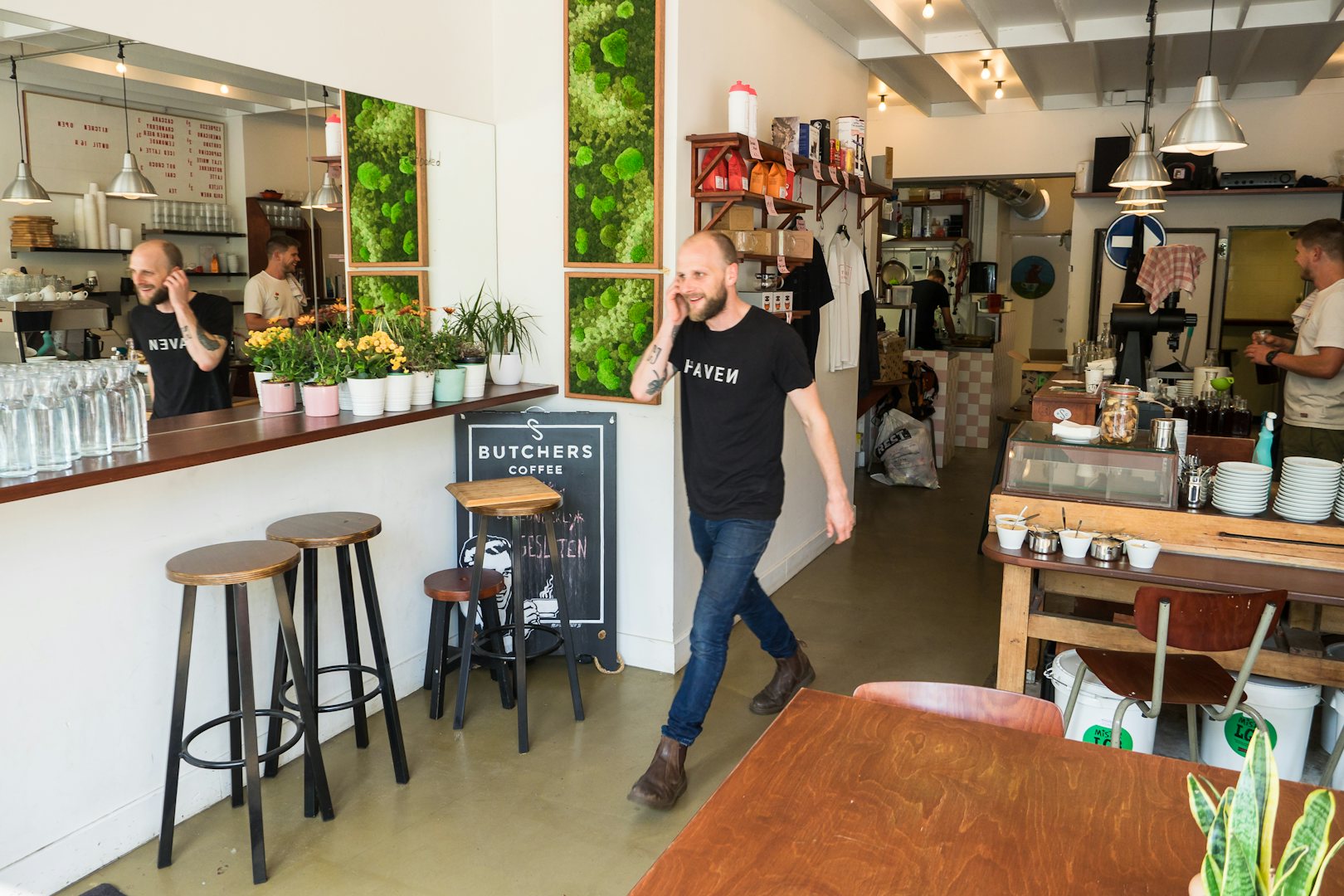 interior of Butchers Coffee bar