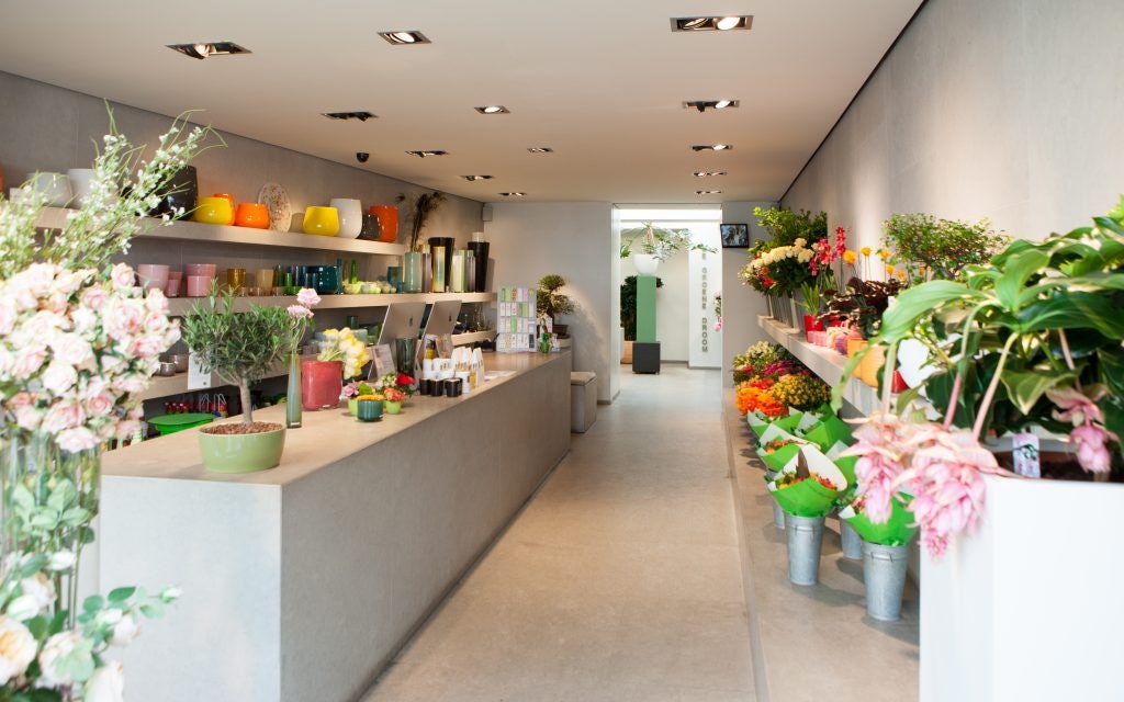 interior of De Groene Droom flower shop