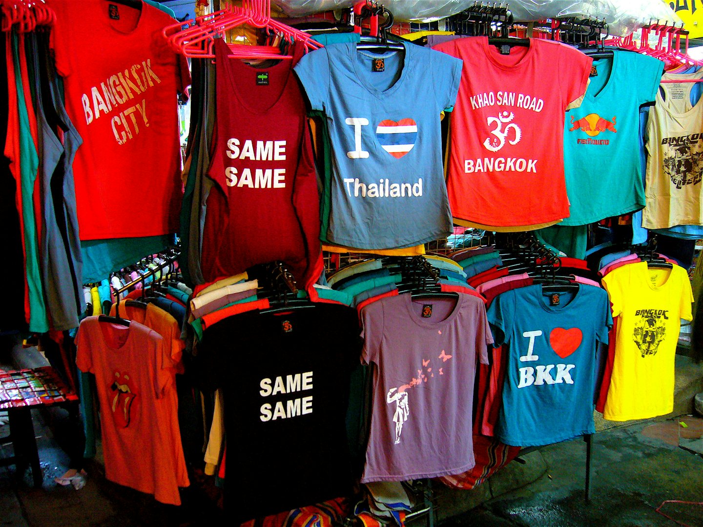 t-shirts at market