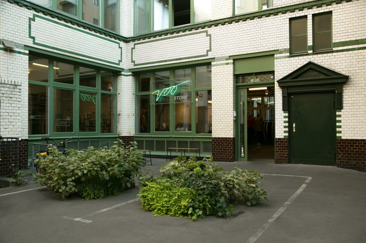 Voo Store in a hidden courtyard at Oranienstrasse