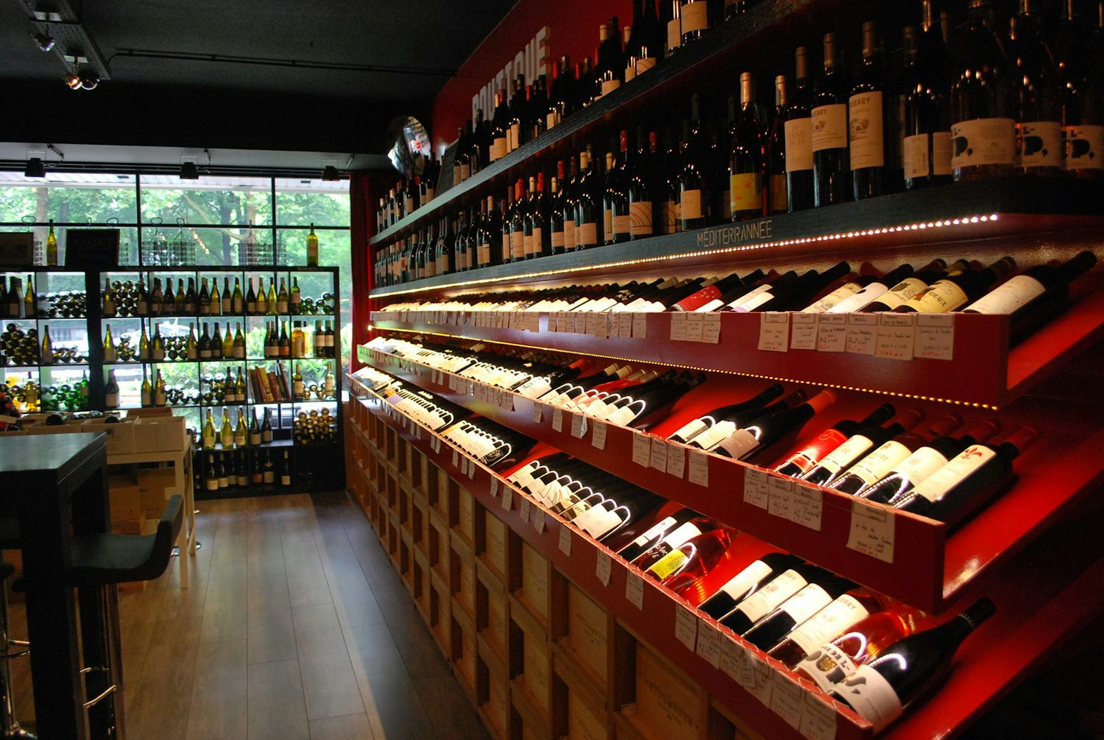 bottles at Etiquette Wines store