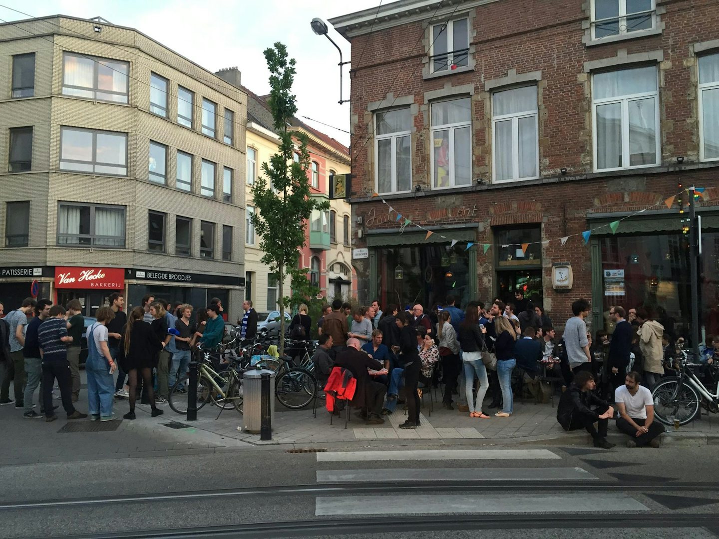 people outside at Jan Van Gent