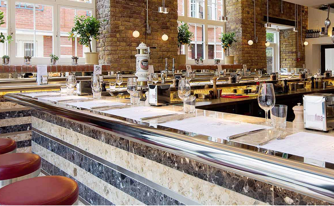 interior of Barrafina in London