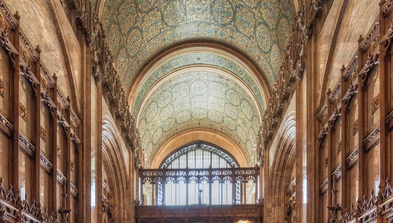 interior and ceiling of the Woolworth Building