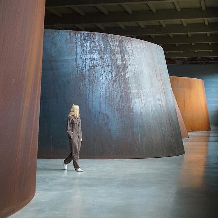 visitor at Dia: Beacon art center