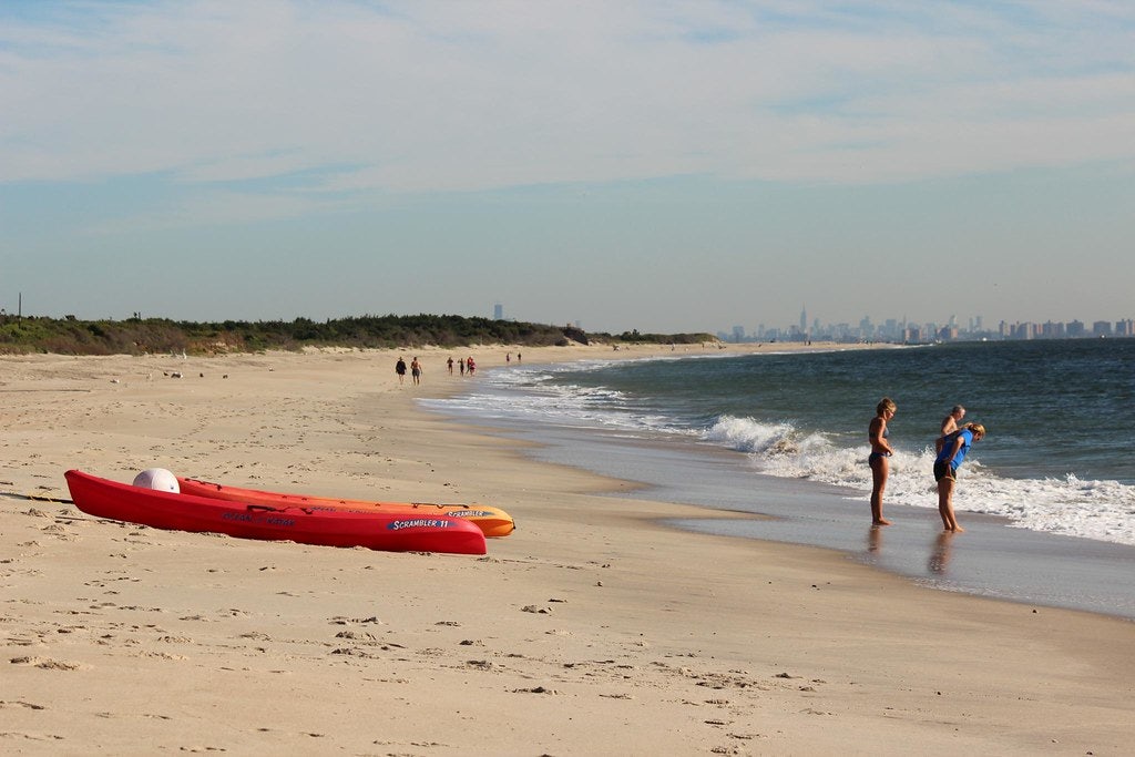 people at Sandy Hook Beach