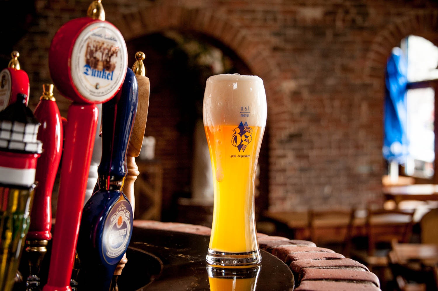 beer at Zum Schneider NYC