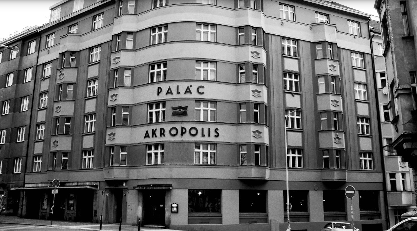 the Palac Akropolis from outside in Prague