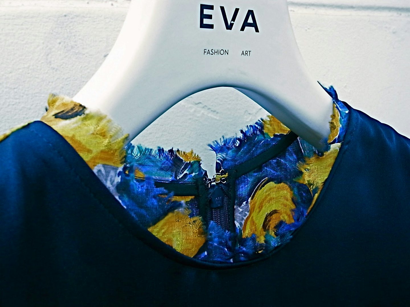 a blue with yelow dress from EVA vintage