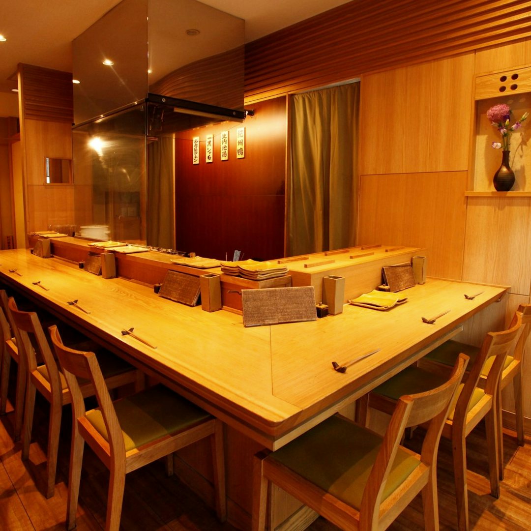 Japanese styled interior of Tori Chataro restaurant