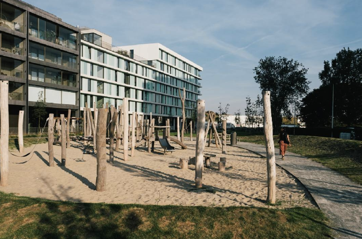 children's playground at the Nieuw Zuid quarter in Antwerp