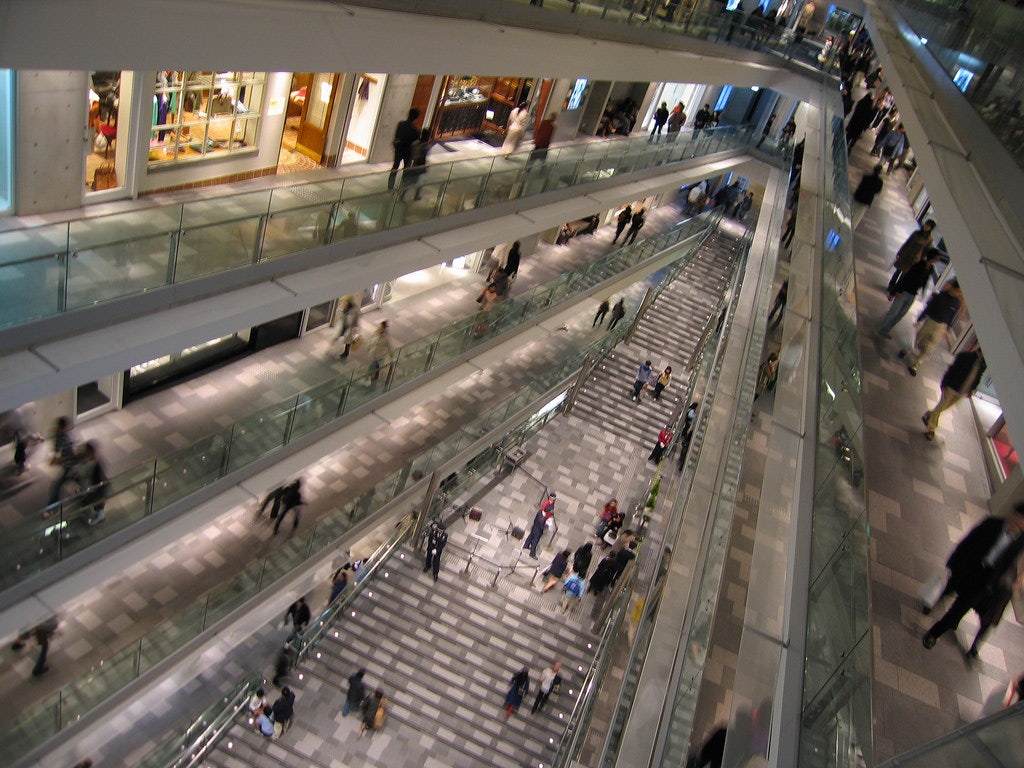 people shopping at Omotesando Hills