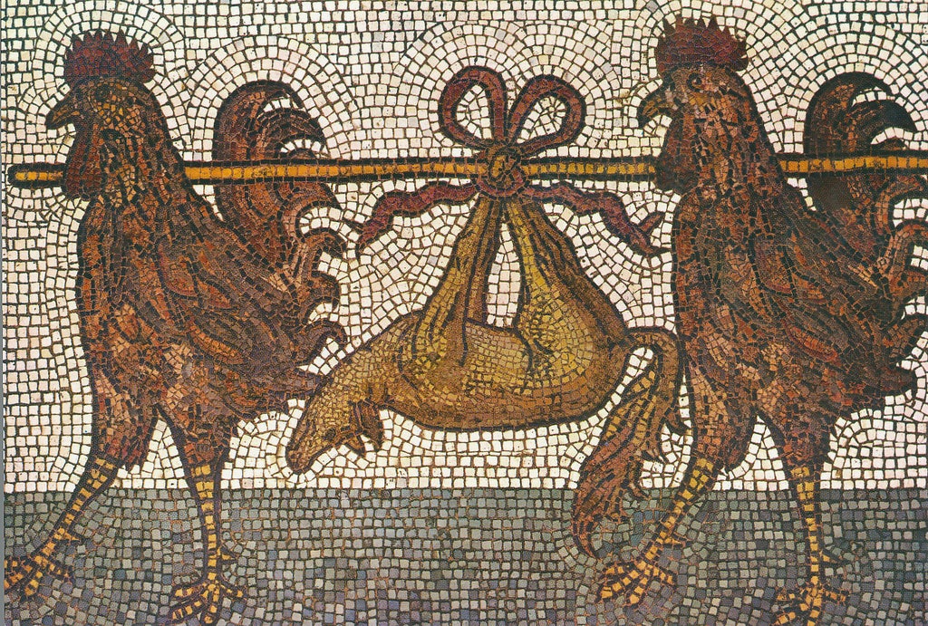 The mosaic of the two cocks