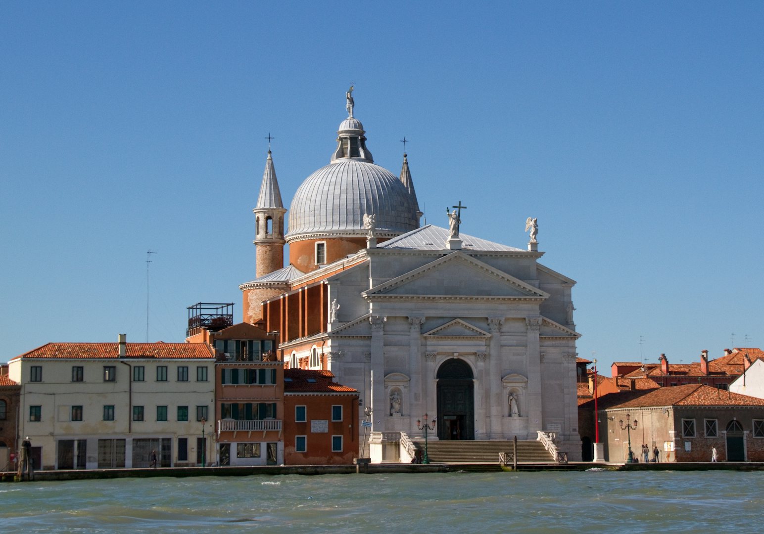 view from the water of Redentore convent