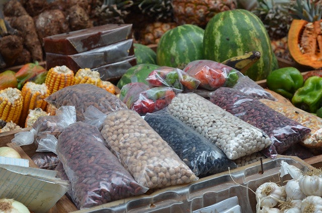 food at a street market in Havana