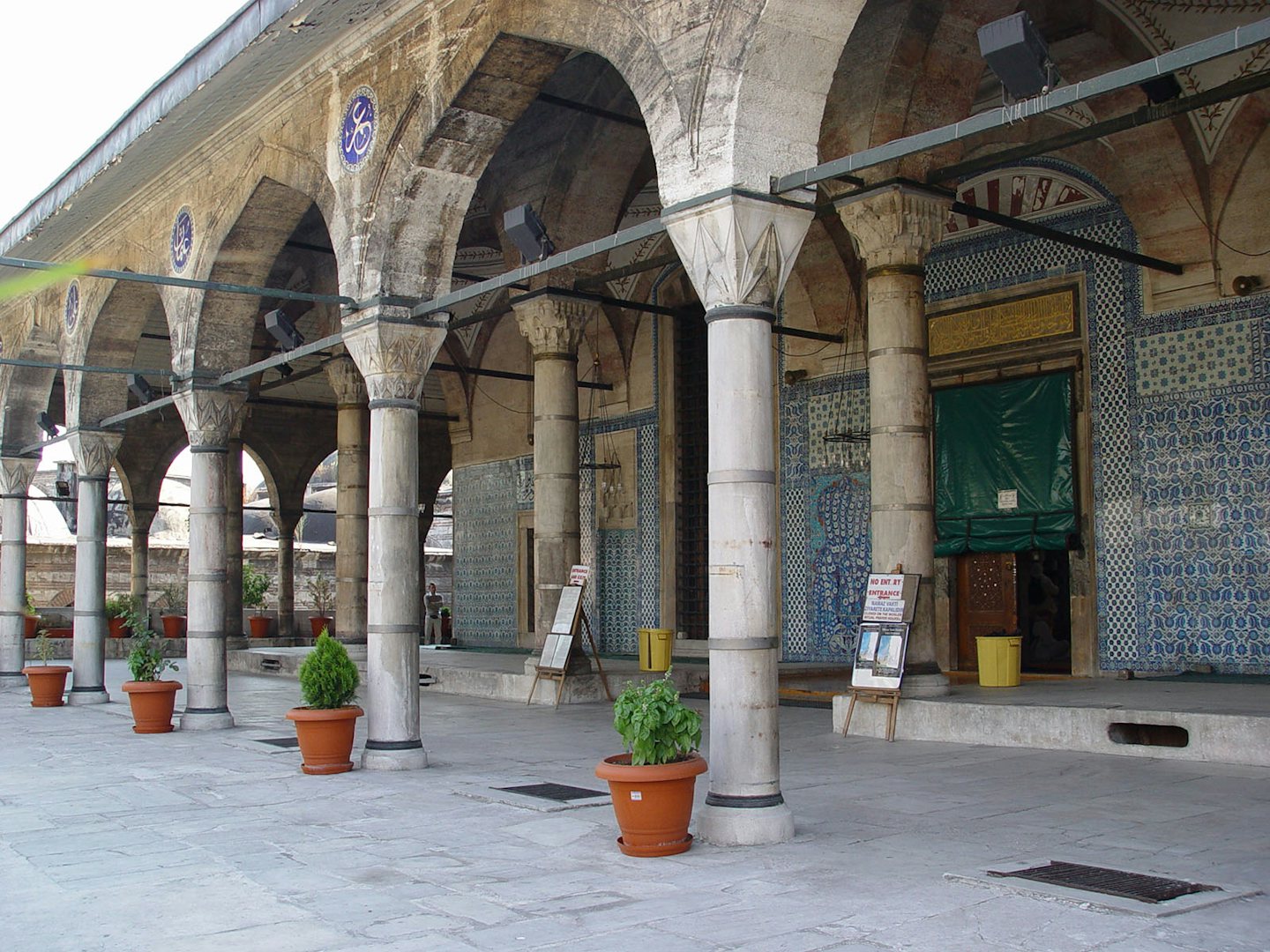 Rüstem Pasha Mosque with blue detailed tiles