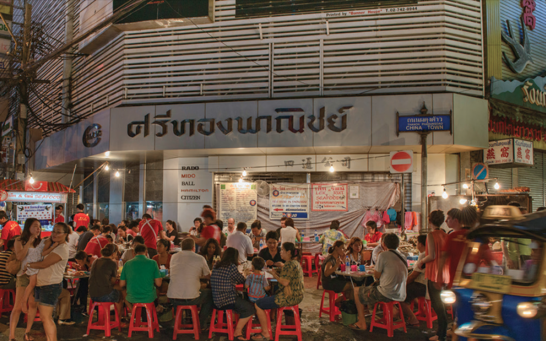 people outside at Lek & Rut Seafood 