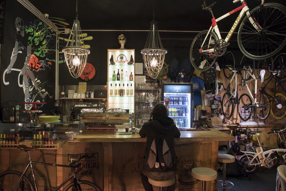 interior of Bike club in Barcelona