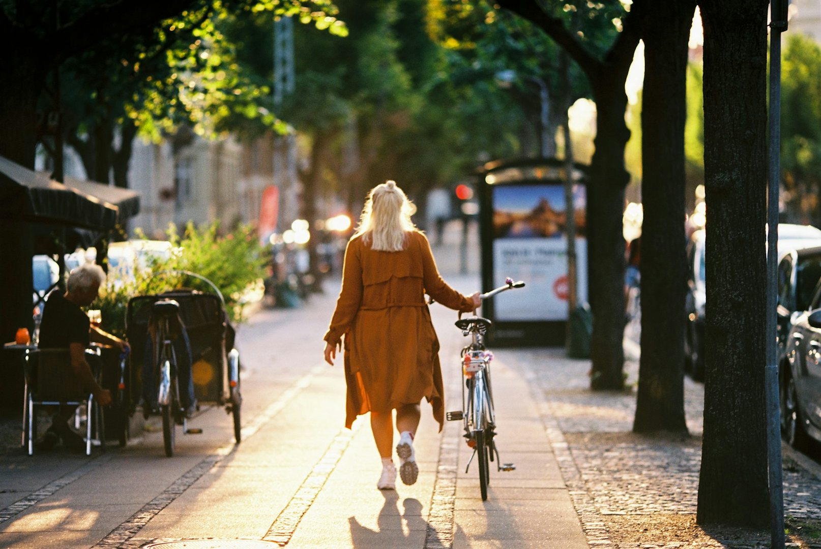 a girl walking around in Frederiksberg