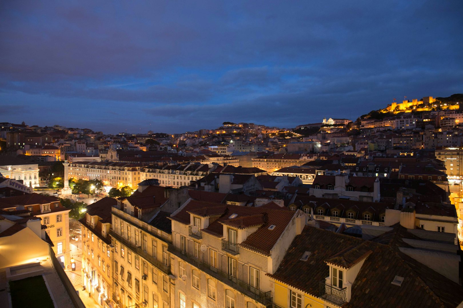 Baixa Pombalina at night 