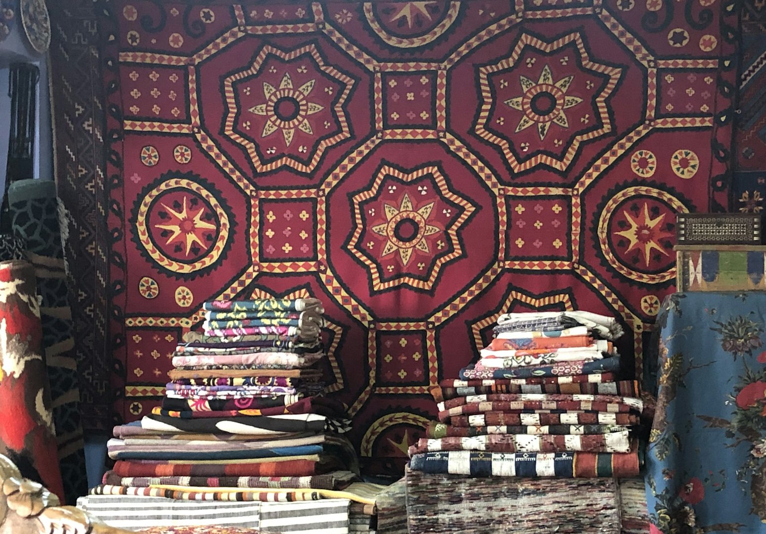 turkish textiles with detailed design at Karavan Istanbul