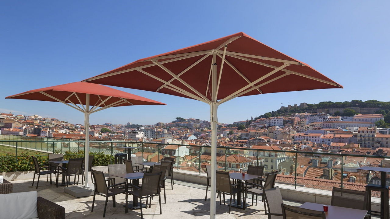 terrace and view at Hotel do Chiado rooftop