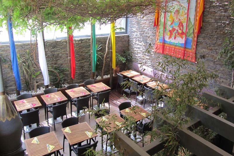 terrace at Tibetanos restaurant