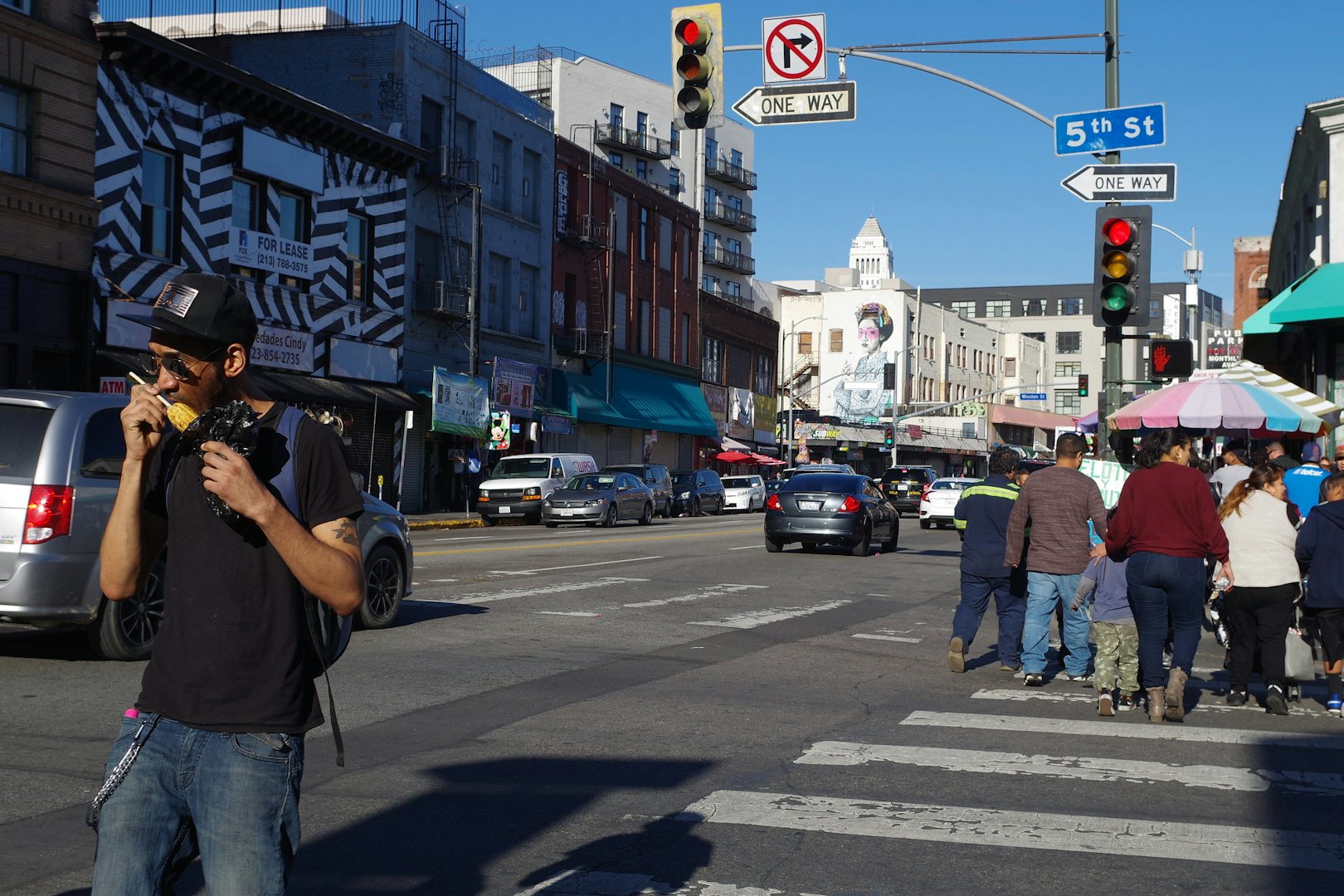 People walking on the street in Los Angeles