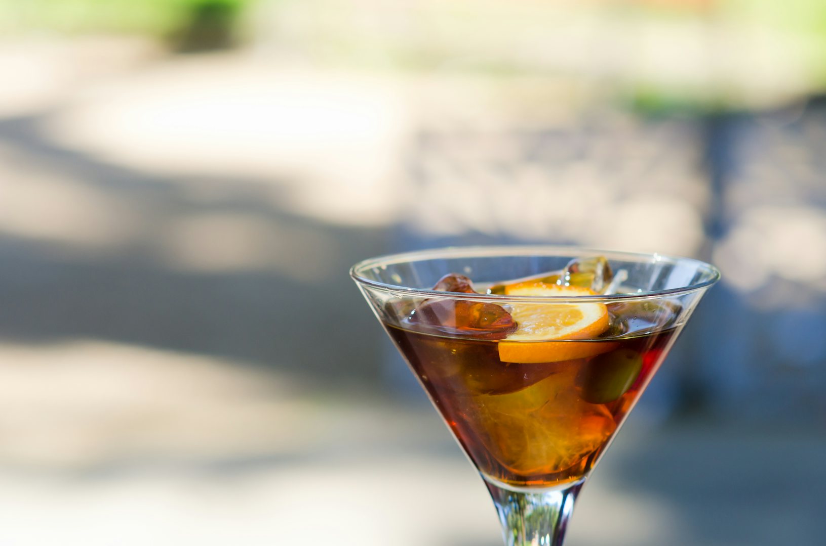 a glass of Vermut