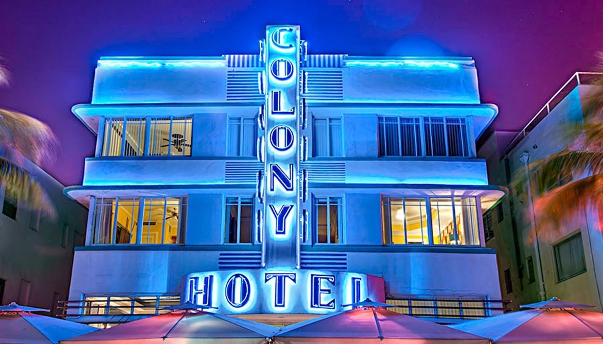 neon-lit colony hotel