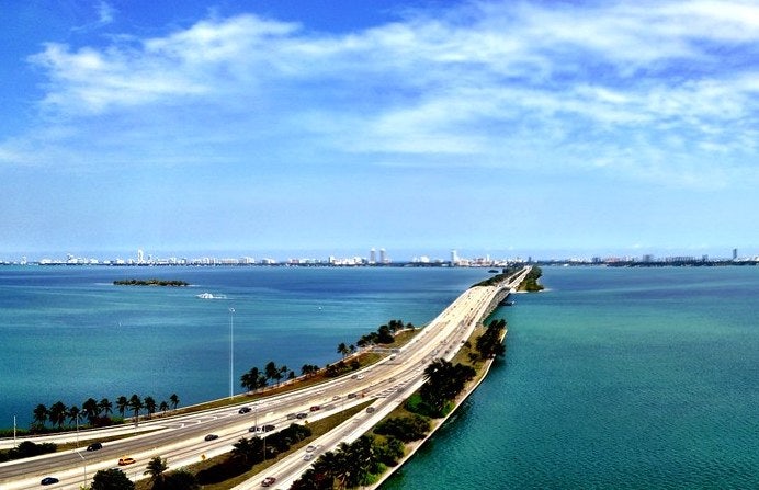 Julia Tuttle Causeway over the water