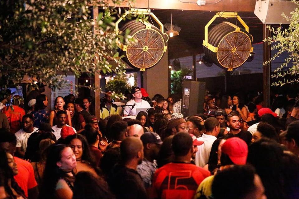 a party at Brick nightclub in Miami