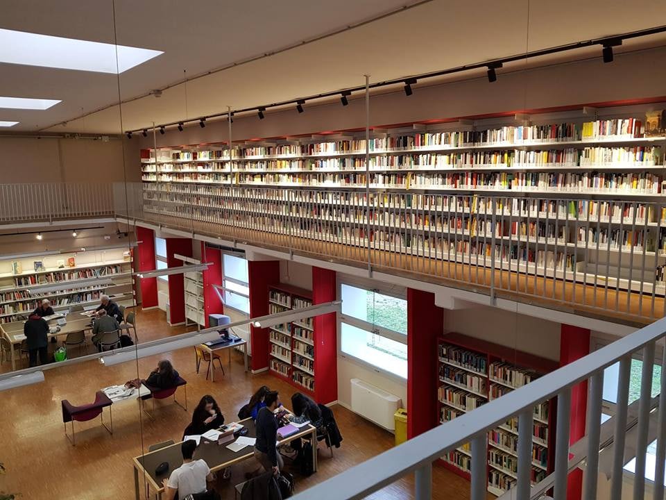 A reading room at the Public Library of Milan