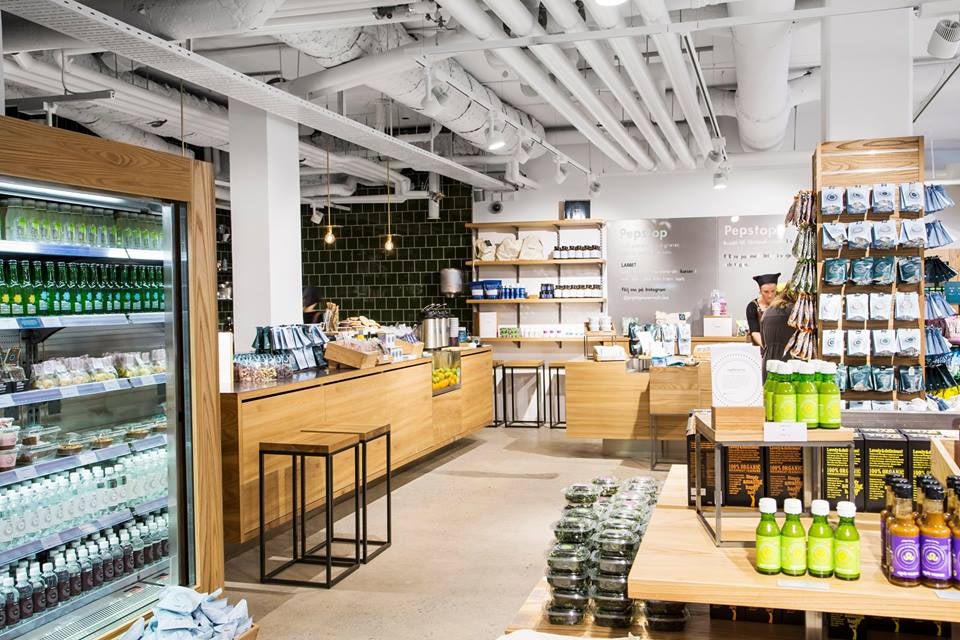interior of Pepstore vegan store