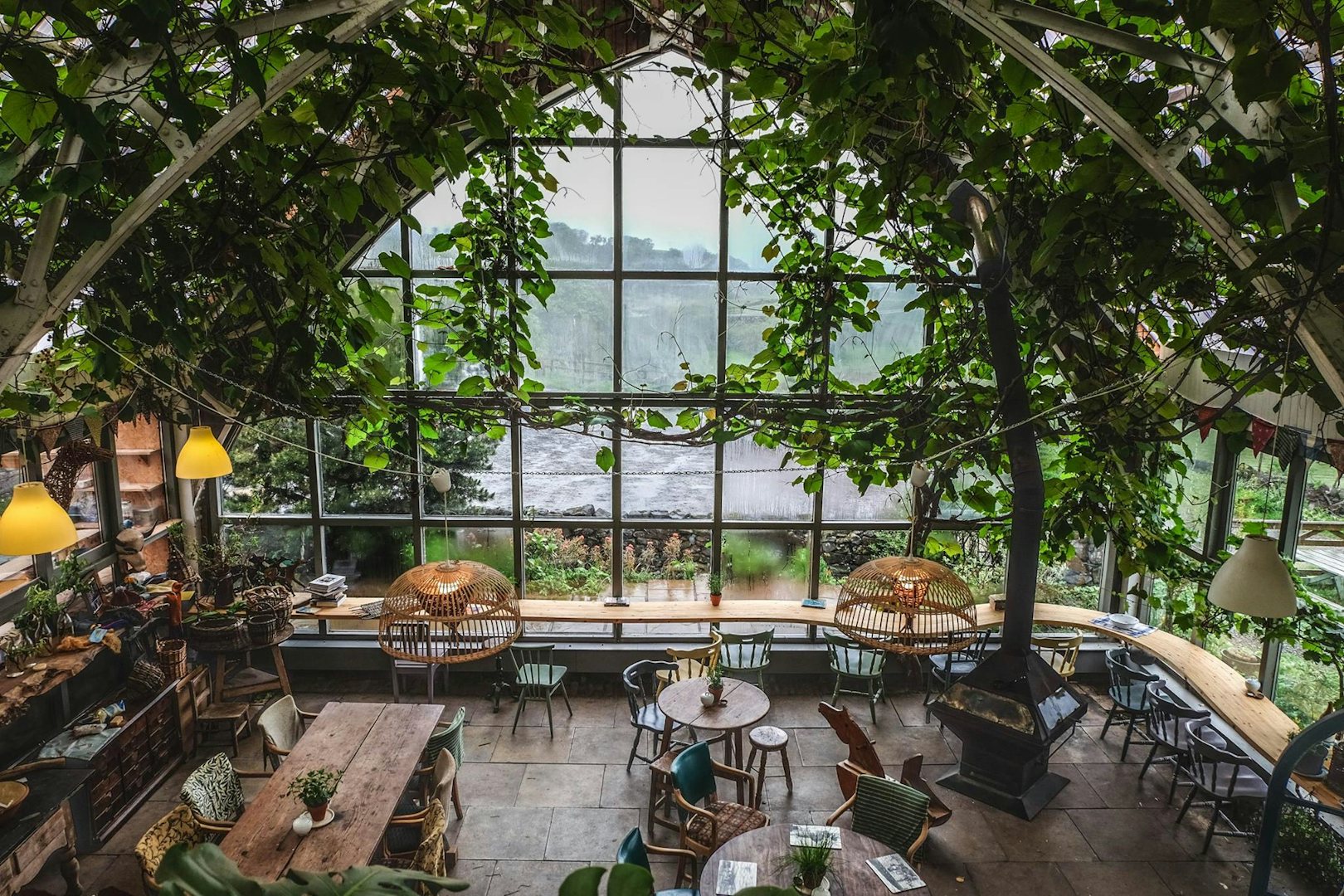 restaurant interior of the Cheese Glass Barn in Isle of Mull