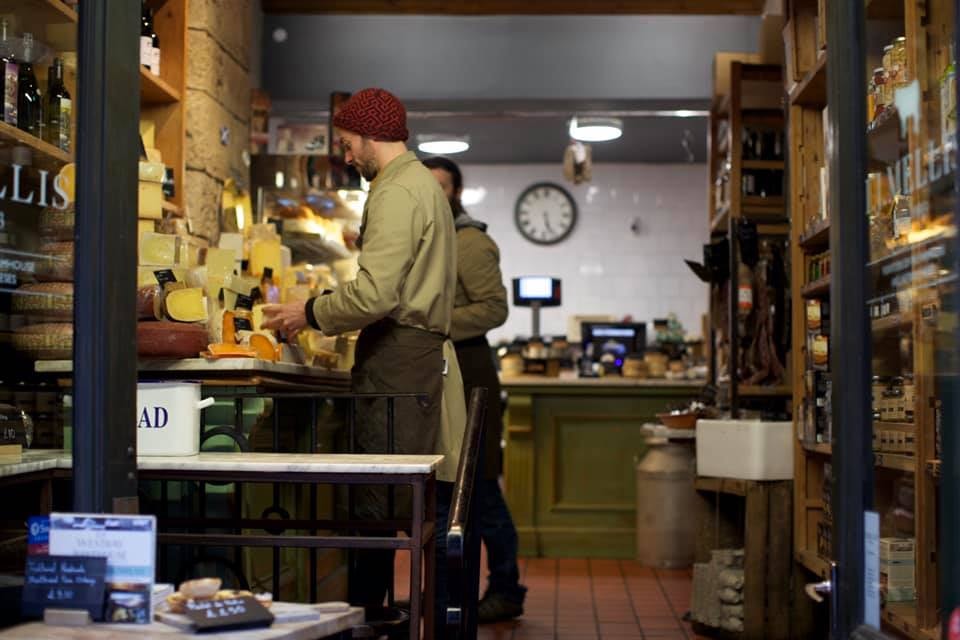 cheeses at I.J. Mellis store in Edinburgh