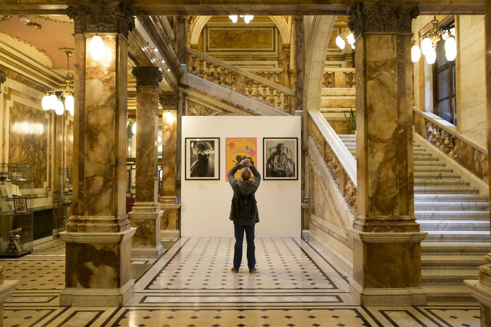 a man standing in the Glasgow City Chambers in Scotland