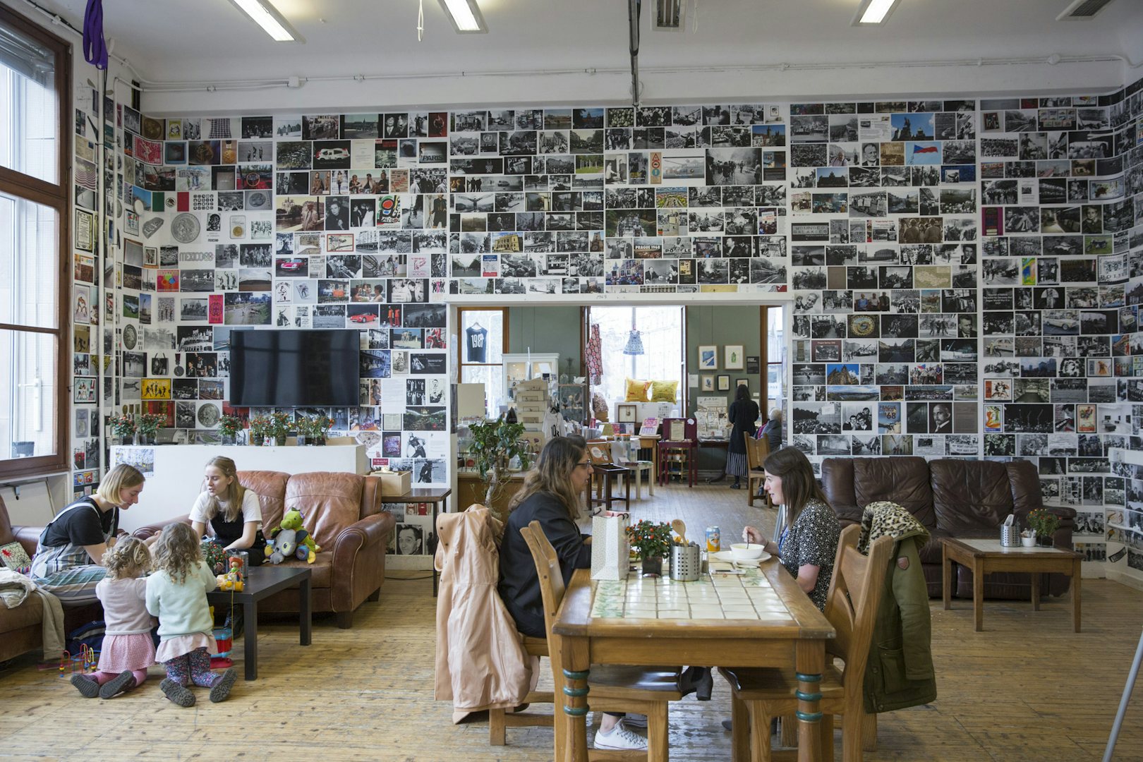 interior full of photograph at the Summerhall Edinburgh art space