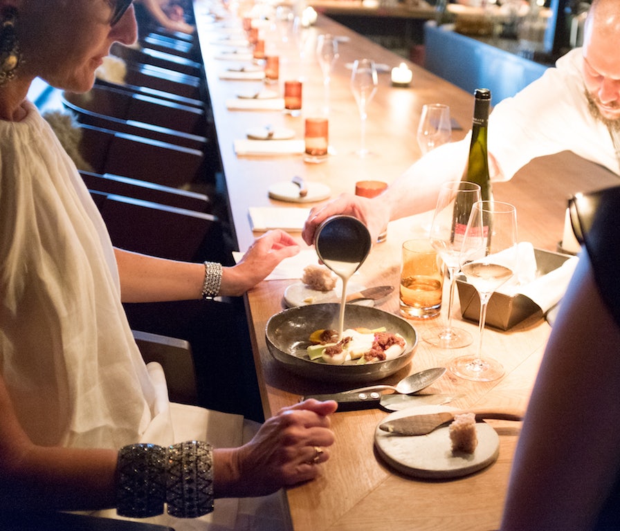 woman dining at Nobelhart & Schmutzig