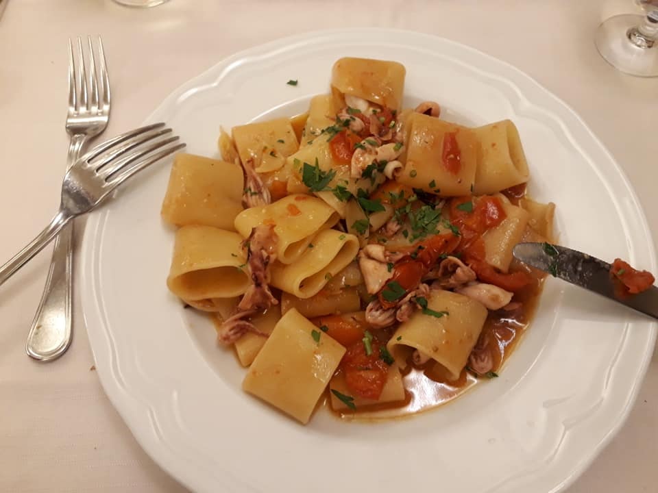 pasta with squid from La Torricella