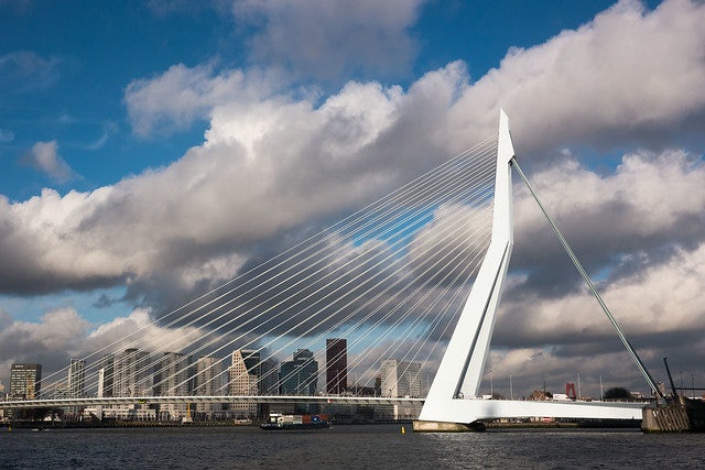 skyline of Rotterdam city