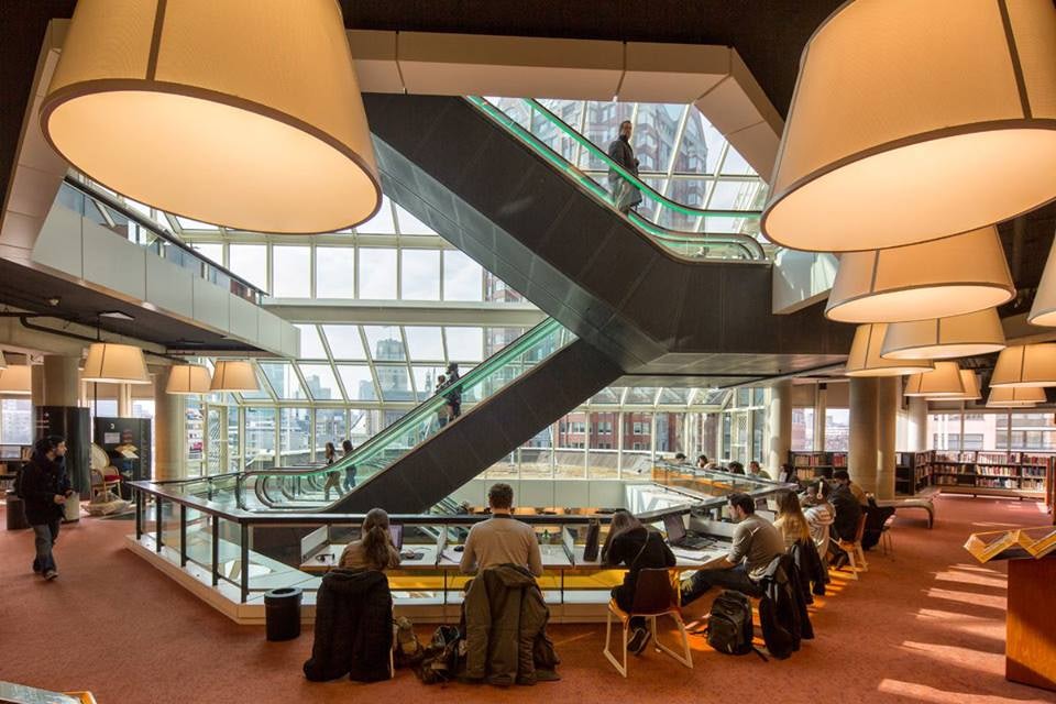 people reading at Rotterdam Central Library