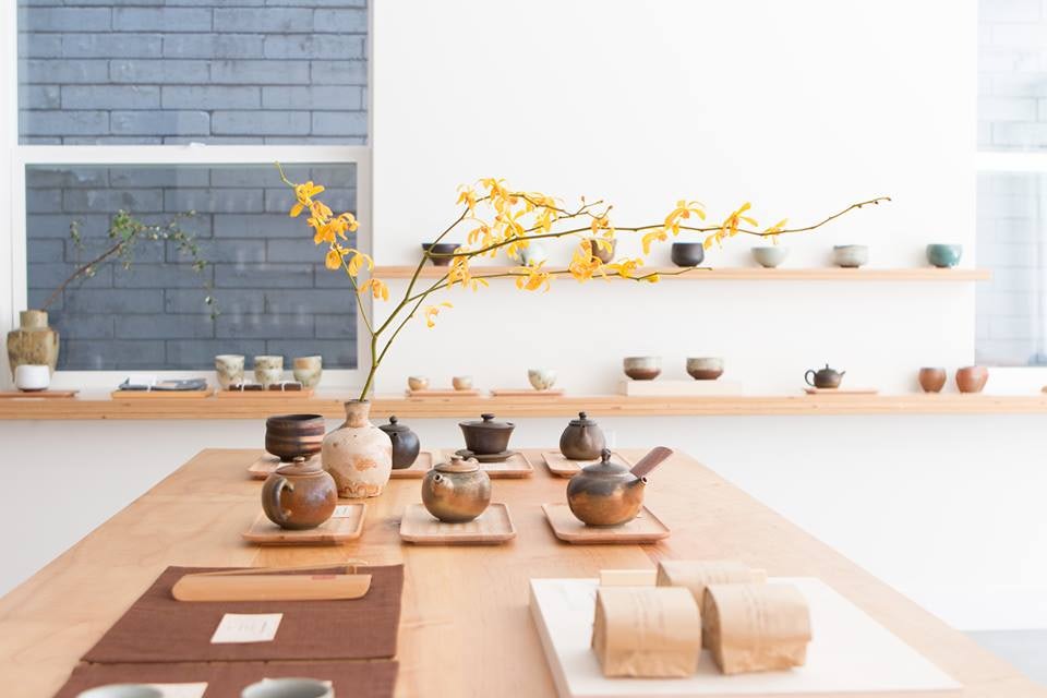 tea kettles and ceramics at Song Tea