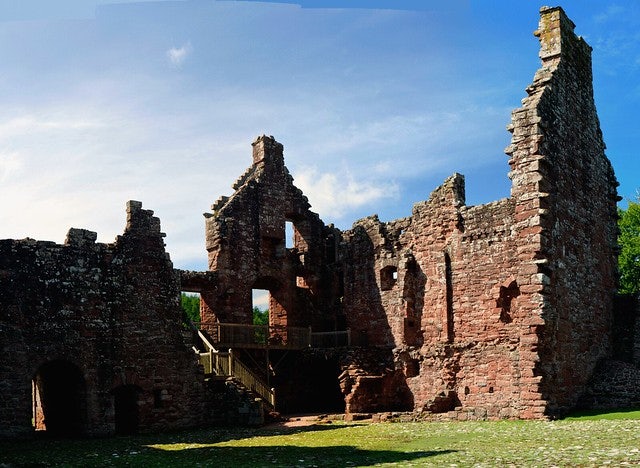 old ruins of the Edzell Castle in Scotland